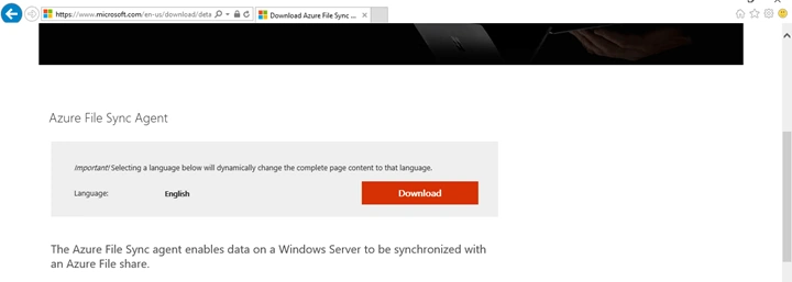 Azure File Sync Service