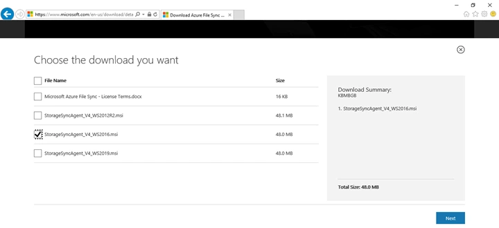 Azure File Sync Service