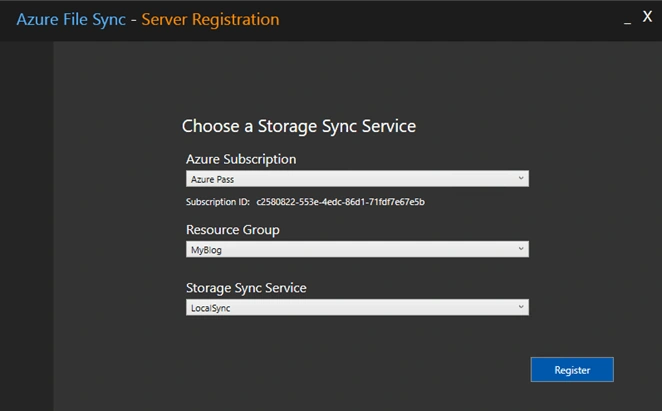 Azure File Sync Service