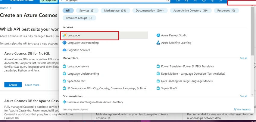 azure knowledge base for your bot