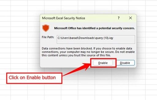 Enable button