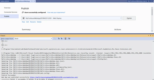 Create and Deploy Your First .Net Core App in Azure App Service
