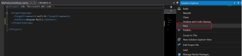 Create And Publish A .NET Core Class Library Package Into NuGet.org