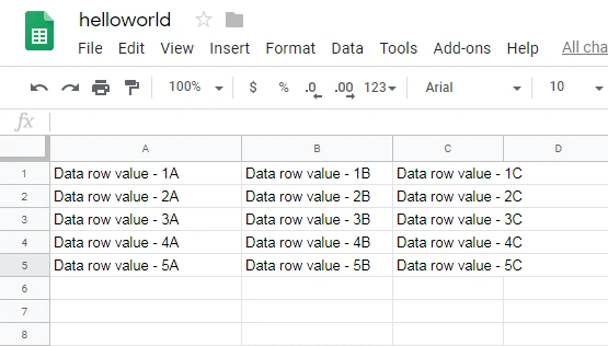 Create And Update Google SpreadSheet Via Google API.NET Library