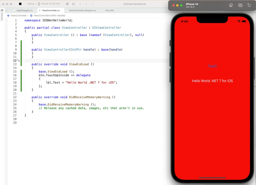 Create Apps for iOS with .NET 7