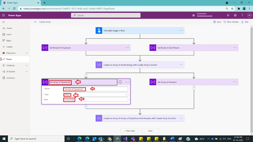 Usage of Create Array Function in Power Automate