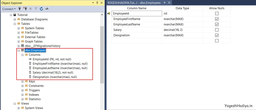 Create Asp.Net Core Web API with Entity Framework Code First Approach