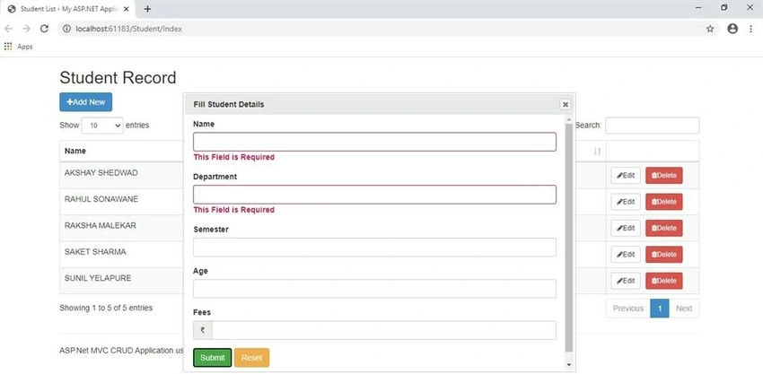 Validation Output