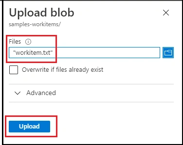 Blob Trigger in Azure Portal
