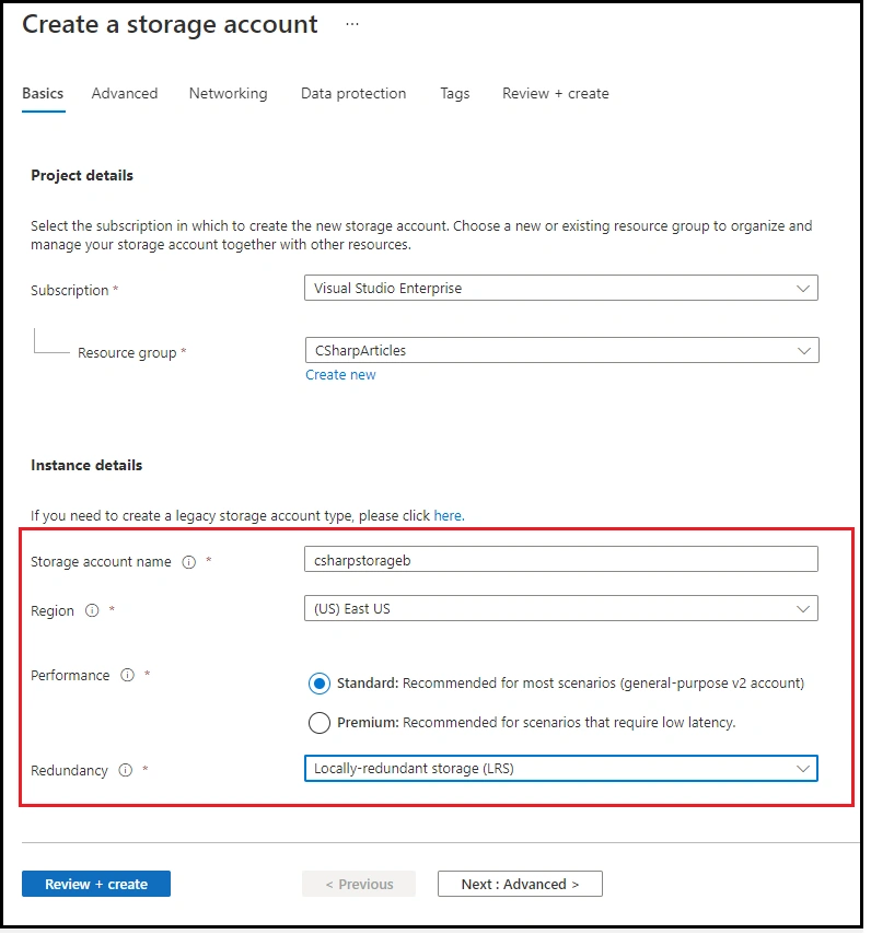 Blob Trigger in Azure Portal