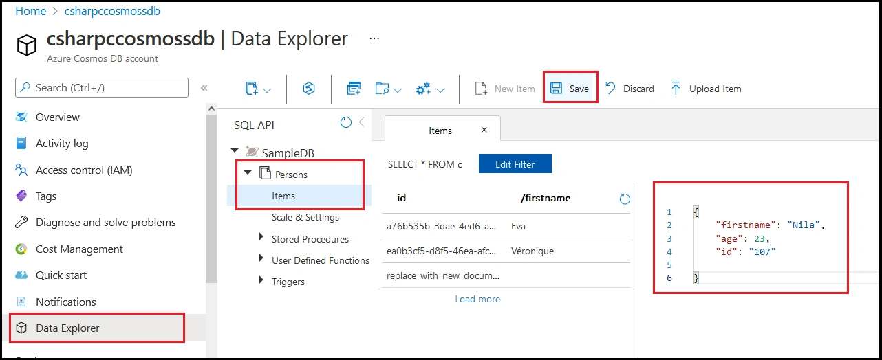 Cosmos Trigger in Visual Studio