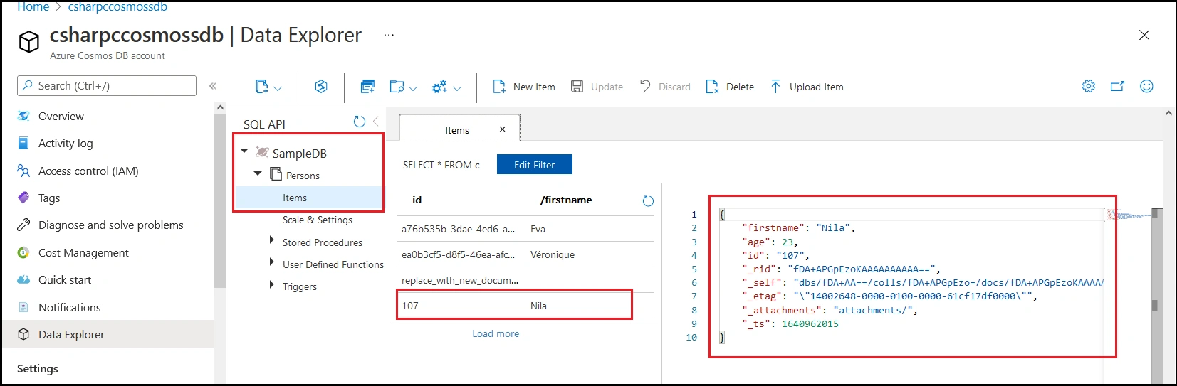 Cosmos Trigger in Visual Studio