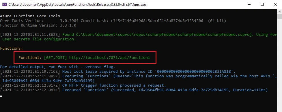Create Azure Function in Visual Studio