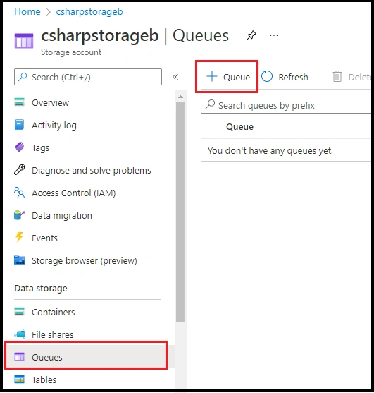 Queue Trigger in Visual Studio