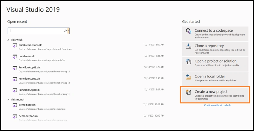 Create Azure Function - Timmer Trigger in Visual Studio