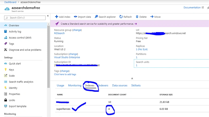 Create Azure Search Index, Load Data And Query From .NET SDK