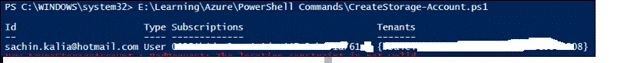 Create Azure Storage Account and Container using PowerShell