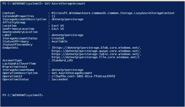 Create Azure Storage Account and Container using PowerShell