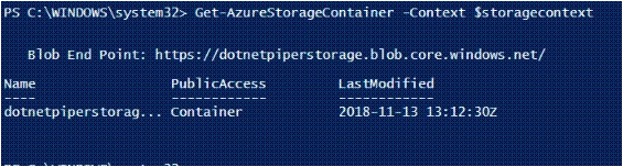 Create Azure Storage Account and Container using PowerShell