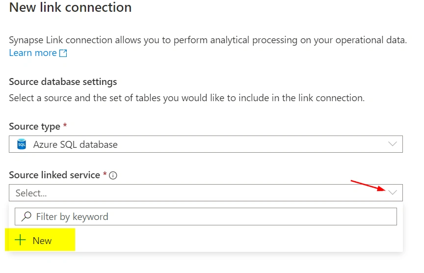 Create Azure Synapse Analytics Link For SQL