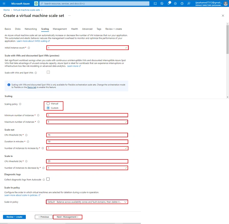 Create Azure virtual machine scale sets