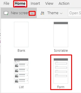 Create Blank PowerApps With Excel As Data Source