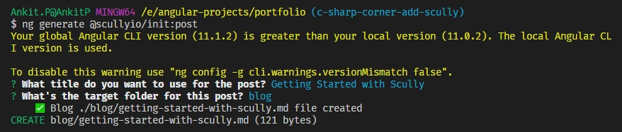 Create a new blog post