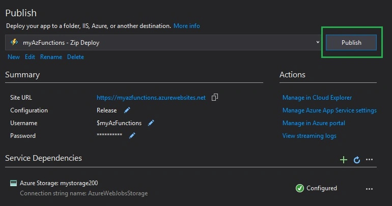 Create Container and Upload Blob using Azure Function in .NET Core