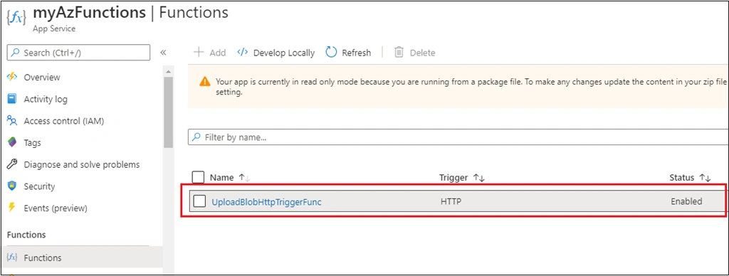 Create Container and Upload Blob using Azure Function in .NET Core