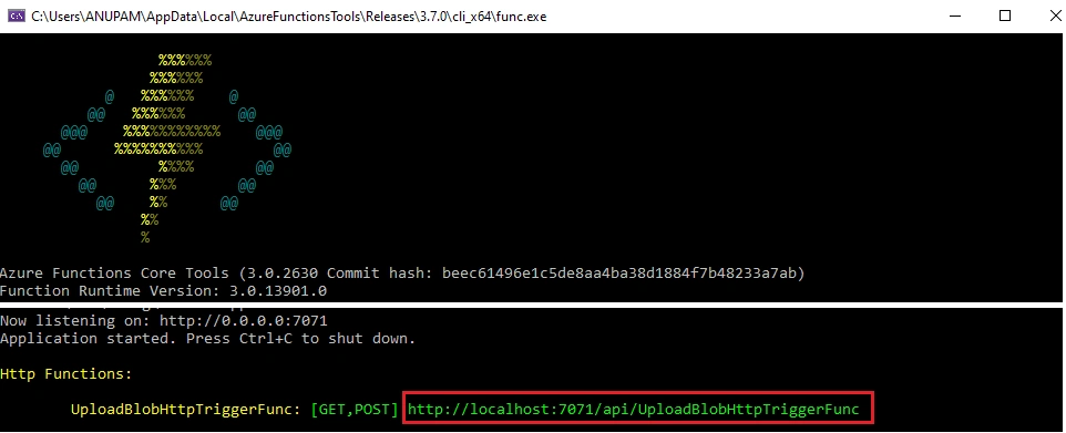 Create Container and Upload Blob using Azure Function in .NET Core