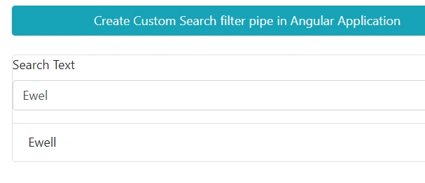 Custom search filter