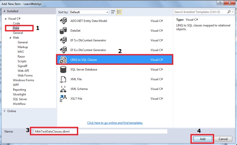 Create Custom / User Defined Web API GET Method And Test In Talend API