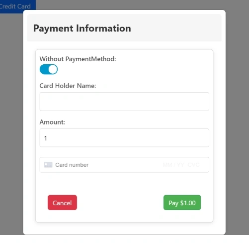 Payment infromation