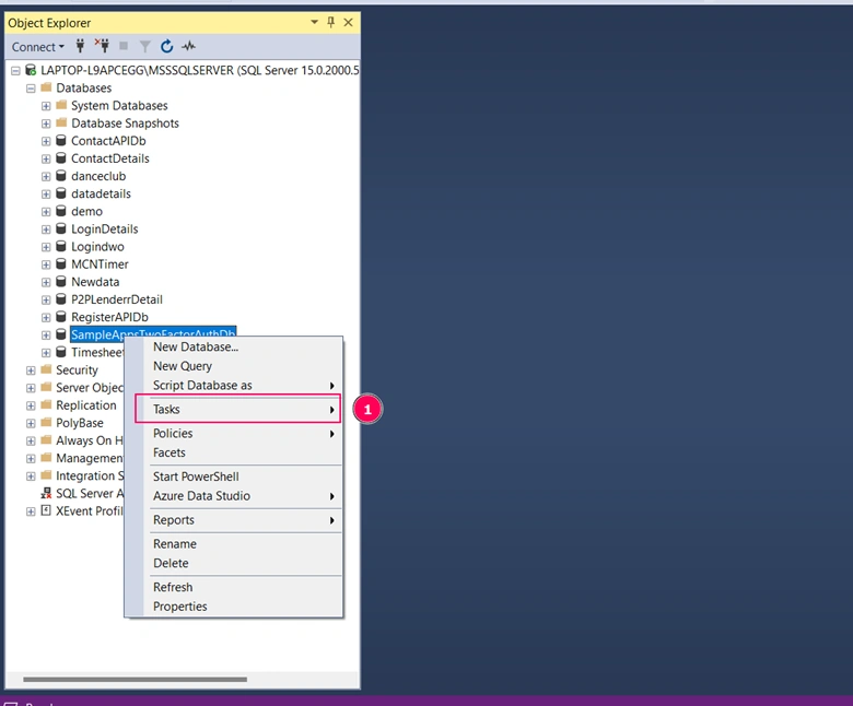 Create Database Script with Table Data In SQL Server