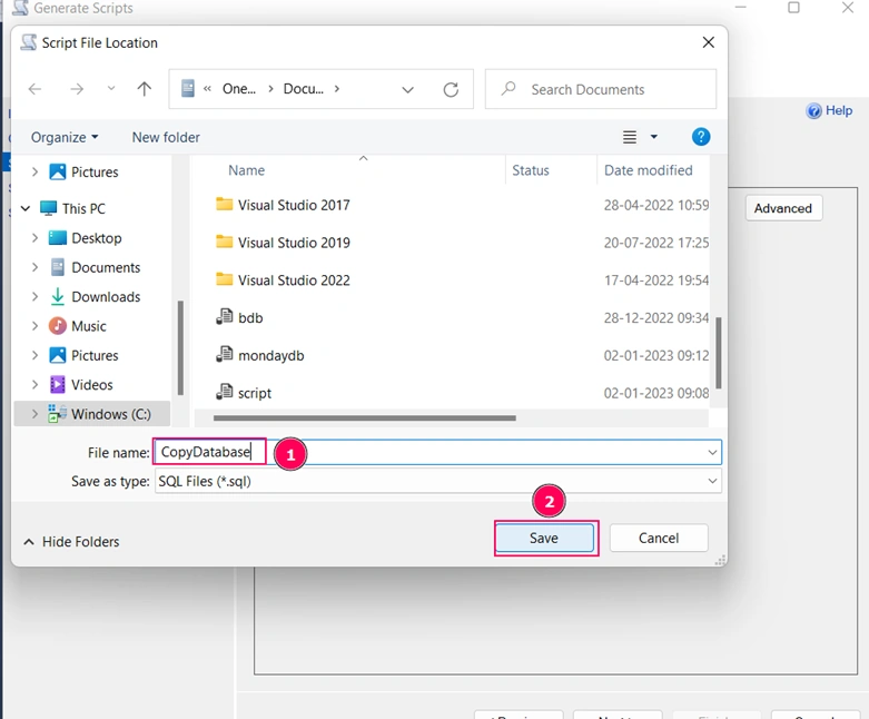 Create Database Script with Table Data In SQL Server