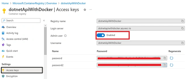 Create, Deploy and Run a dockerized .NET Core app to an Azure container instance