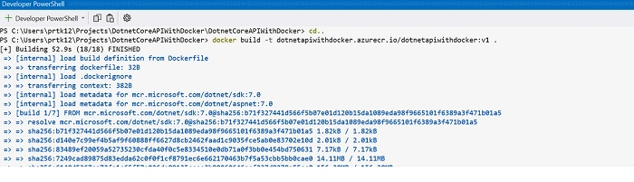 Create, Deploy and Run a dockerized .NET Core app to an Azure container instance