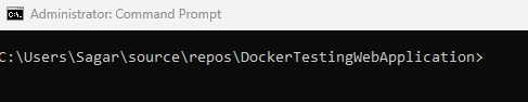 Docker image of web application