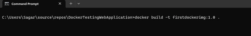 Docker image of web application
