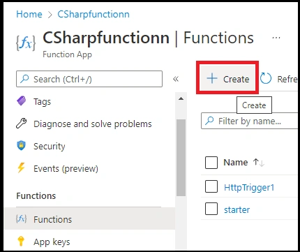 Create Azure Durable Function