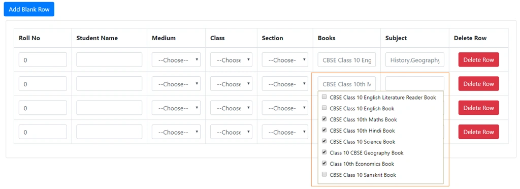 Create Dynamic Row With Custom MultiSelect Dropdowns In Angular 8