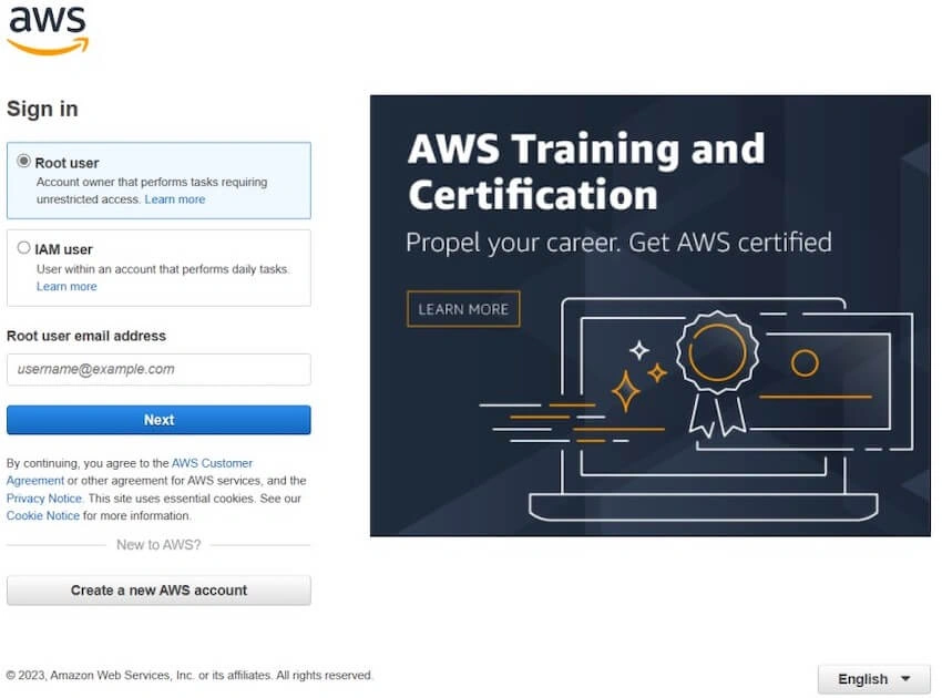 AWS portal