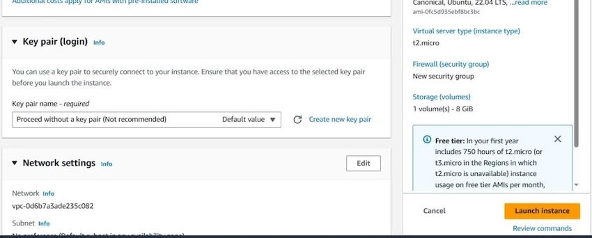 Create key pair