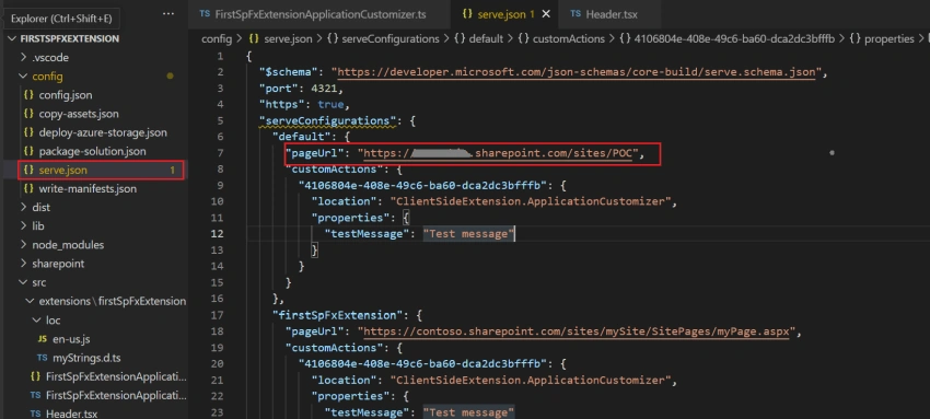Create Extension with SharePoint Framework(SPFx)