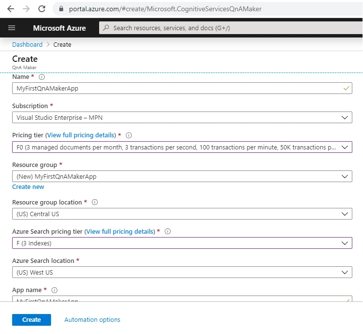 Create FAQ BOT using QnA Cognitive Service and Integrate BOT Service to the Microsoft Teams