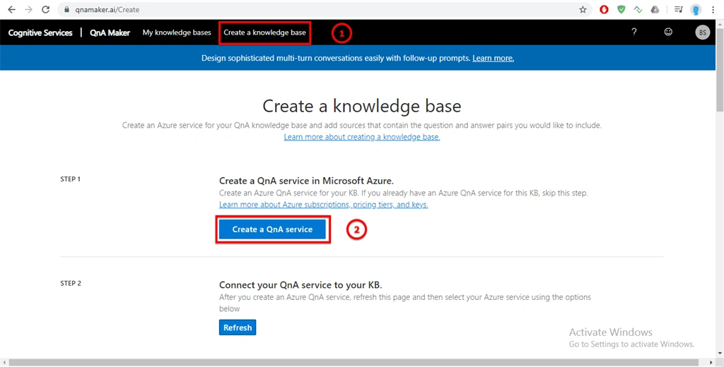 Create FAQ BOT using QnA Cognitive Service and Integrate BOT Service to the Microsoft Teams