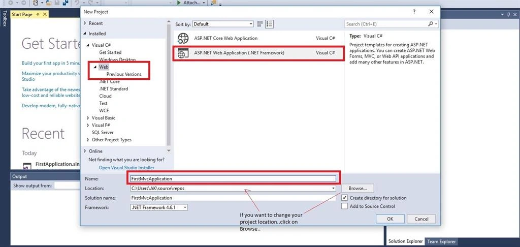 Create First ASP.NET MVC Application - Step By Step For Beginner