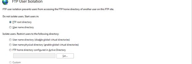FTP User Isolation