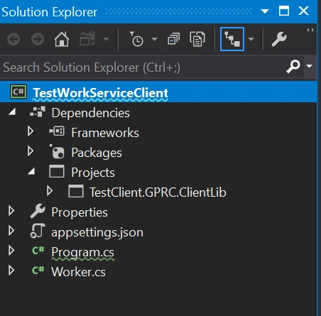 Create gRPC Consolse And WorkerService Client Applications