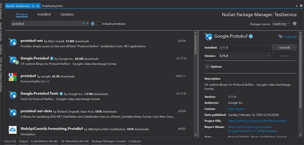Create gRPC Server Application With .Net Core